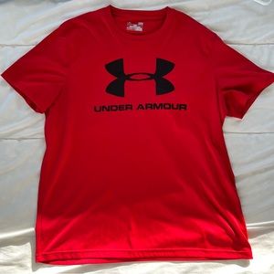 Large Men Red T-Shirt Underarmour